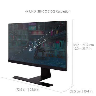ViewSonic 32" 4K Ultra HD 150Hz LCD Gaming Monitor, Black (XG320U)