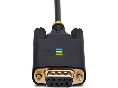 StarTech 3.3' USB-A to RS-232 Serial Adapter Cable, Male to Male, Black, 'DI Chip, COM Retention (1P3FFCNB-USB-SERIAL)