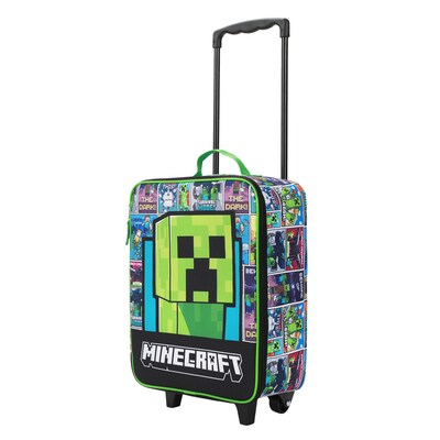 Bioworld 4-Piece Minecraft Carry-On Luggage Set with Wheels, TSA Checkpoint Friendly, Multicolored (LRY6U4EMNCPP00)