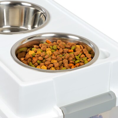 Iris 45 Quart Aitight Feeder Container with Lid, Plastic, White (585113)