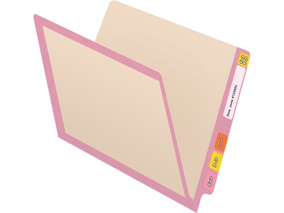 Medical Arts Press Reinforced End Tab File Folder, Straight-Cut, Letter Size, Manila/Violet, 50/Box (S-09473-PRP)