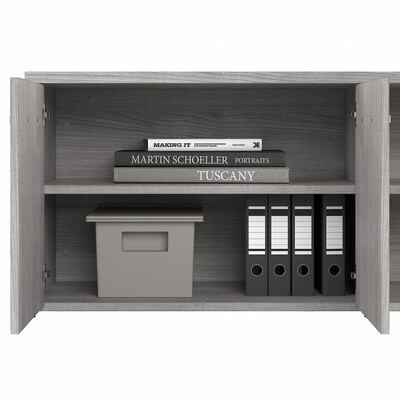 Bush Business Furniture Studio A 21" Low Storage Cabinet with 4 Shelves and Doors, Platinum Gray (SDS160PG-Z)