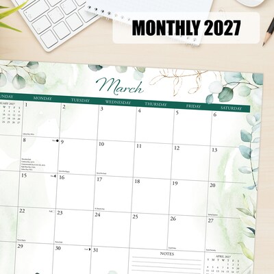 2027 Willow Creek Eucalyptus 14.25" x 11.25" Monthly Wall Calendar, Assorted Colors (64825)