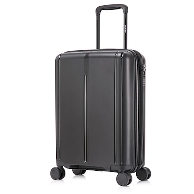 DUKAP Airley 21.85 Hardside Suitcase, 4-Wheeled Spinner, TSA Checkpoint Friendly, Black (DKAIR00S-BLK)