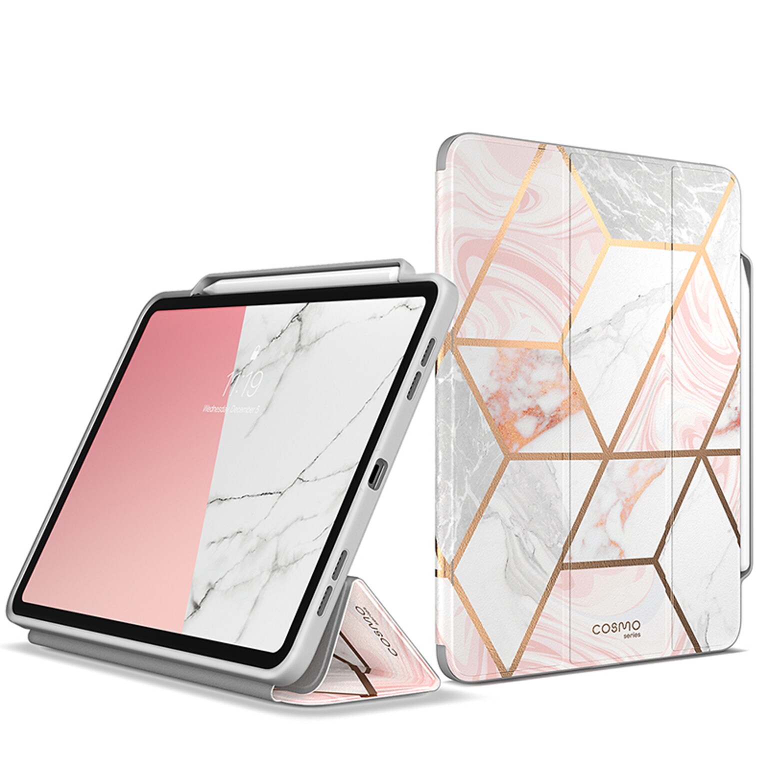 i-Blason Cosmo Plastic 11 Fashion Case for iPad Pro 11 5th Generation, Marble
