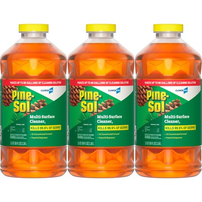 Pine-Sol Multi-Surface Cleaner Degreaser, Original Pine Scent, 80 fl. oz., 3/Carton (60606)