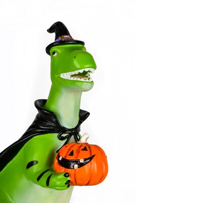 National Tree Company 10" Halloween Green Dinosaur Tabletop Decor (HH75-203259ZGR1)
