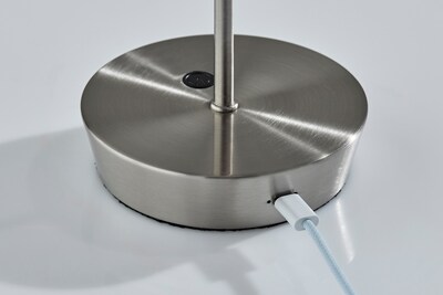 Adesso ADS360 Ako 12"H LED Table Lamp, Steel/Clear Acrylic (AD9206-22)
