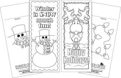 Barker Creek Color Me! Celebrate the Year Bookmark Set, Black/White, 360/Pack (BC3575)