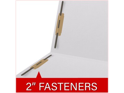 Medical Arts Press Reinforced End Tab File Folder, Straight Cut, Letter-Size, White, 50/Box (S-01602-WHT)