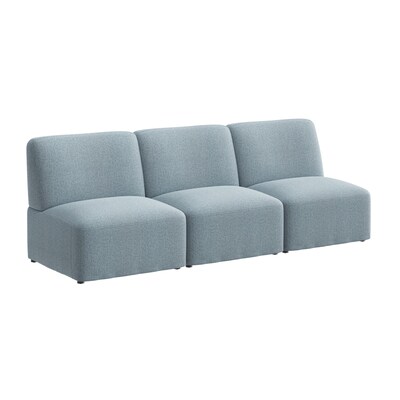 Bush Business Furniture Assemble Modular 3 Seater Sectional Sofa, Mist Fabric (ASM002MSF)