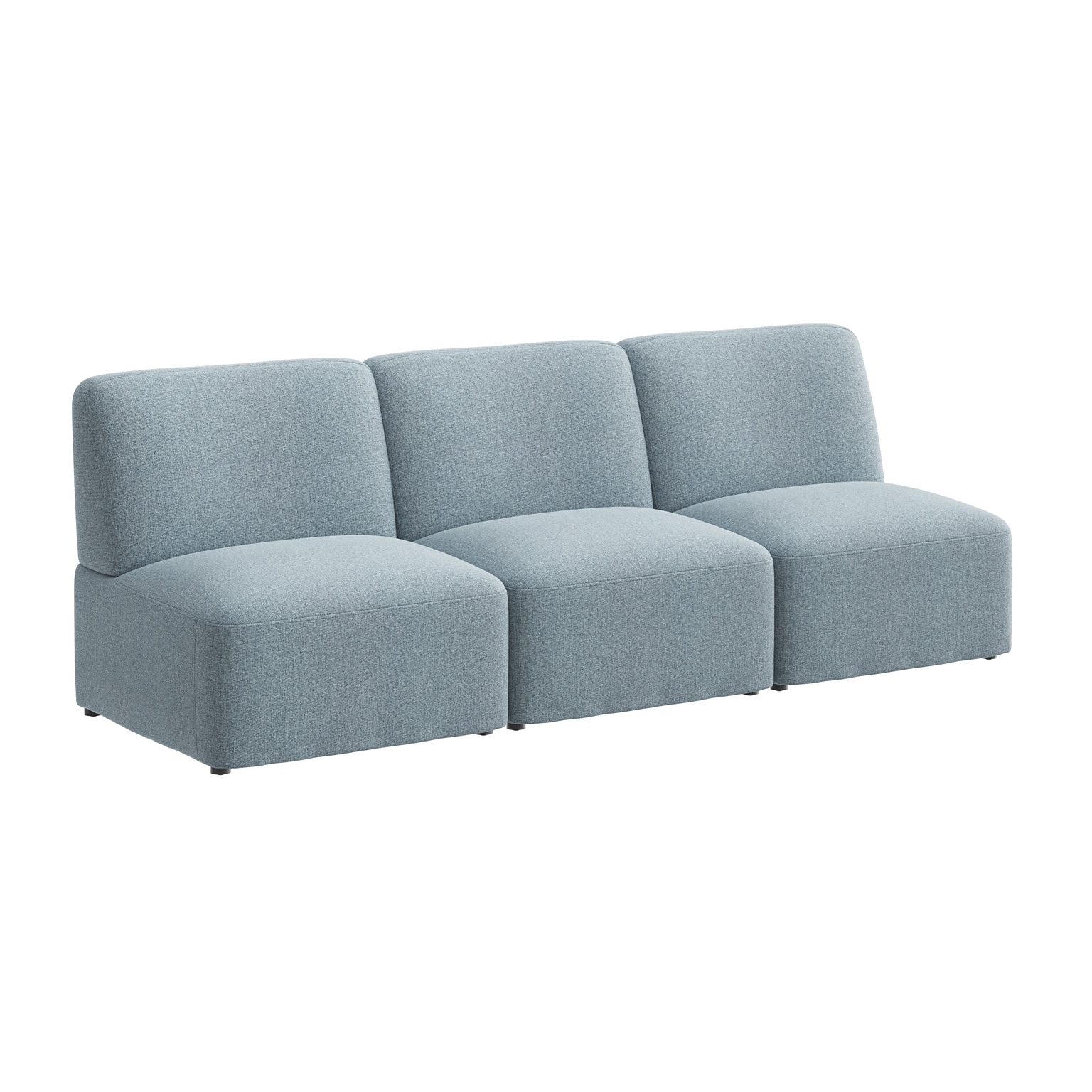 Bush Business Furniture Assemble Modular 3 Seater Sectional Sofa, Mist Fabric (ASM002MSF)