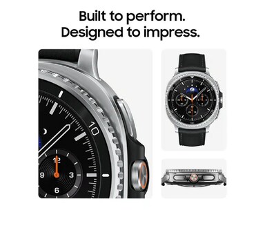 Samsung Galaxy Watch8 Classic Smart Watch, GPS, 46mm, Aluminum Case, Black Rubber (SM-L500NZKAXAA)