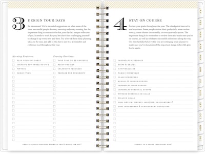2025 Blue Sky Day Designer Tile 5" x 8" Weekly & Monthly Planner, Plastic Cover, Blue/White (101410-25)