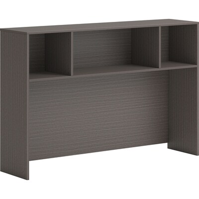 HON Mod Desk Hutch, 60W x 14D x 39.3H, Gray/Slate Teak (HONLDH60LS)
