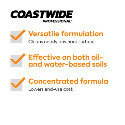 Coastwide Professional Cleaner and Degreaser 65 Heavy-Duty Concentrate for ExpressMix, 3.25L, 2/Carton (CW6503EM-A)