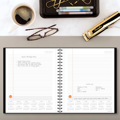 2027 AT-A-GLANCE 8.5" x 11" Calendar Year Daily Planner, Plastic Cover, Black/Orange (70-6209-05-27)
