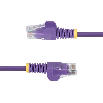 StarTech Slim 15' CAT6 Ethernet Cable, 28AWG, Purple (N6PAT15PLS)