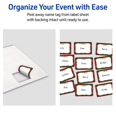 Avery Rectangle Multipurpose Labels, 2-1/3" x 3-3/8", White, 80/Pack (19479370514)