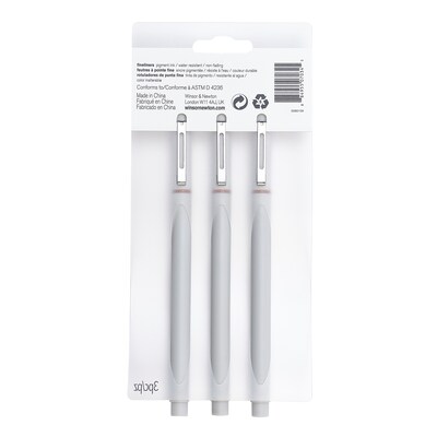 Winsor & Newton Graphic Marker, Fineliner Pens, Sepia Ink, 3/Set (WNX0290109)