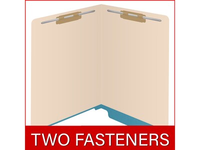 Medical Arts Press Reinforced End Tab File Folder, Straight-Cut, Letter Size, Manila/Blue, 50/Box (S-09473-BLU)