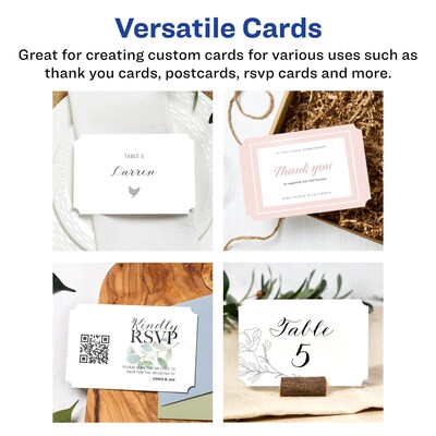 Avery Integrated Cards, 4 x 6, Matte White, 50/Pack (95275)