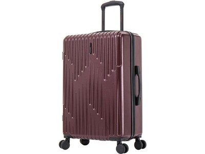 InUSA Drip 24 Hardside Suitcase, 4-Wheeled Spinner, TSA Checkpoint Friendly, Wine (IUDRI00M-WIN)