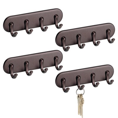 iDESIGN Wall Rack, Bronze, ABS, 4/Pack (28100M4)