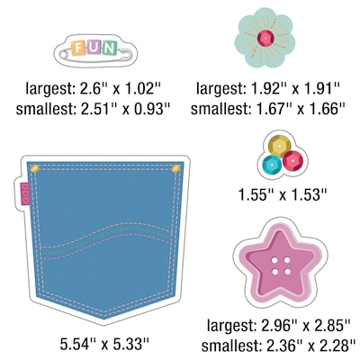 Carson Dellosa Crafty and Cool Pockets Full of Kindness Motivational Bulletin Board Set, 58 Pieces/Set (110600)