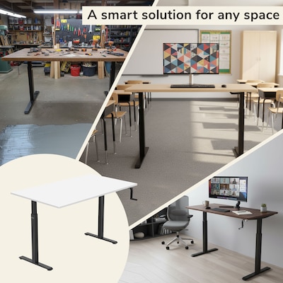 Mount-It! 48W Manual Adjustable Standing Desk, White/Black (MI-18069)