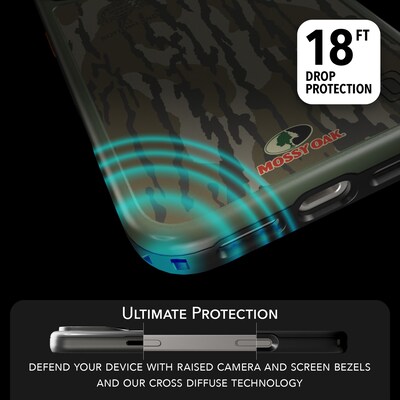 cellhelmet Fortitude MagSafe Phone Case for Apple iPhone 17 Pro Max, Mossy Oak Bottomlands (CF-123-MO)
