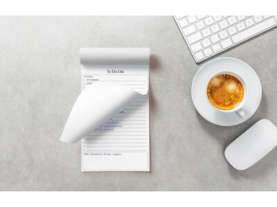 Better Office To-Do List Notepad, 5.5" x 8.5", Ruled, White, 50 Sheets/Pad, 2 Pads/Pack (25834-2PK)