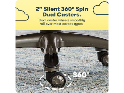 Serta Garret Ergonomic Bonded Leather Swivel Executive Chair, Space Black (43520E)