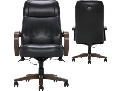 Thomasville Furniture Lockhart Ergonomic Bonded Leather Swivel Executive Chair, Black (51494-BLK)