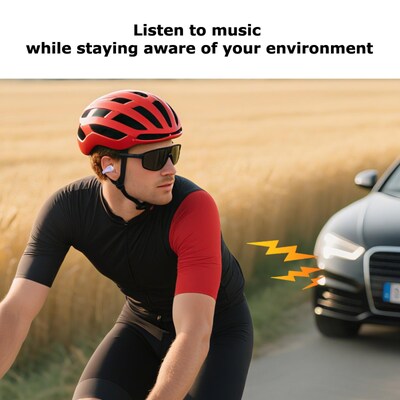 echelon Echo Open Earbuds True Wireless Open-Ear Clip-On Design, IPX5 Water Resistant Purple
