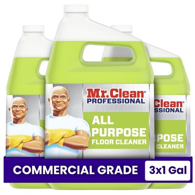 Mr. Clean Professional All Purpose Floor Cleaner, Lemon Scent, 1 Gallon, 3/Carton (PGC02621)