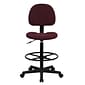 Flash Furniture Mid Back Fabric Ergonomic Drafting Stool, Burgundy (BT659BY)