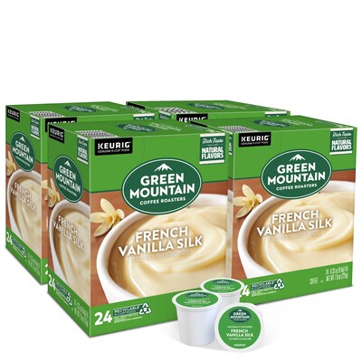 Green Mountain French Vanilla Silk Coffee Keurig® K-Cup® Pods, Light Roast, 96/Carton (6732)