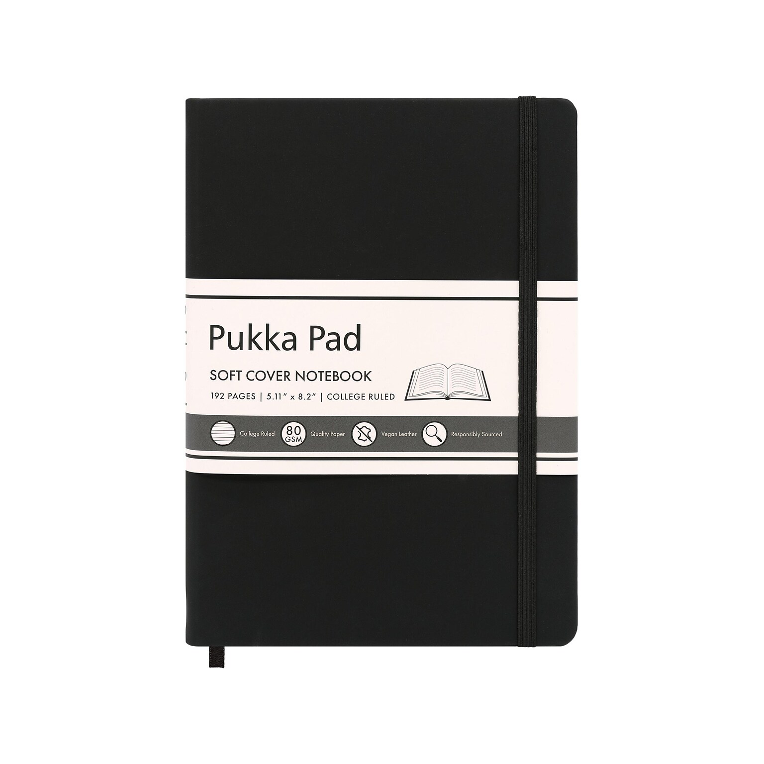 Pukka Pad Professional Notebooks, 5.11 x 8.2, College Ruled, 96 Sheets, Black (9940-SIG)
