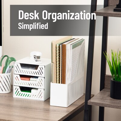 Mind Reader Metal Accessory Tray, White (SLMAG-WHT)