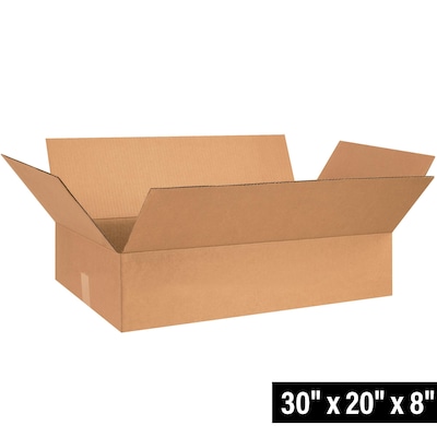 30 x 20 x 8 Shipping Boxes, 32 ECT, 15/Bundle (30208)