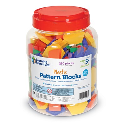 Learning Resources Pattern Blocks, Math Concepts, Set of 250 (LER0632)