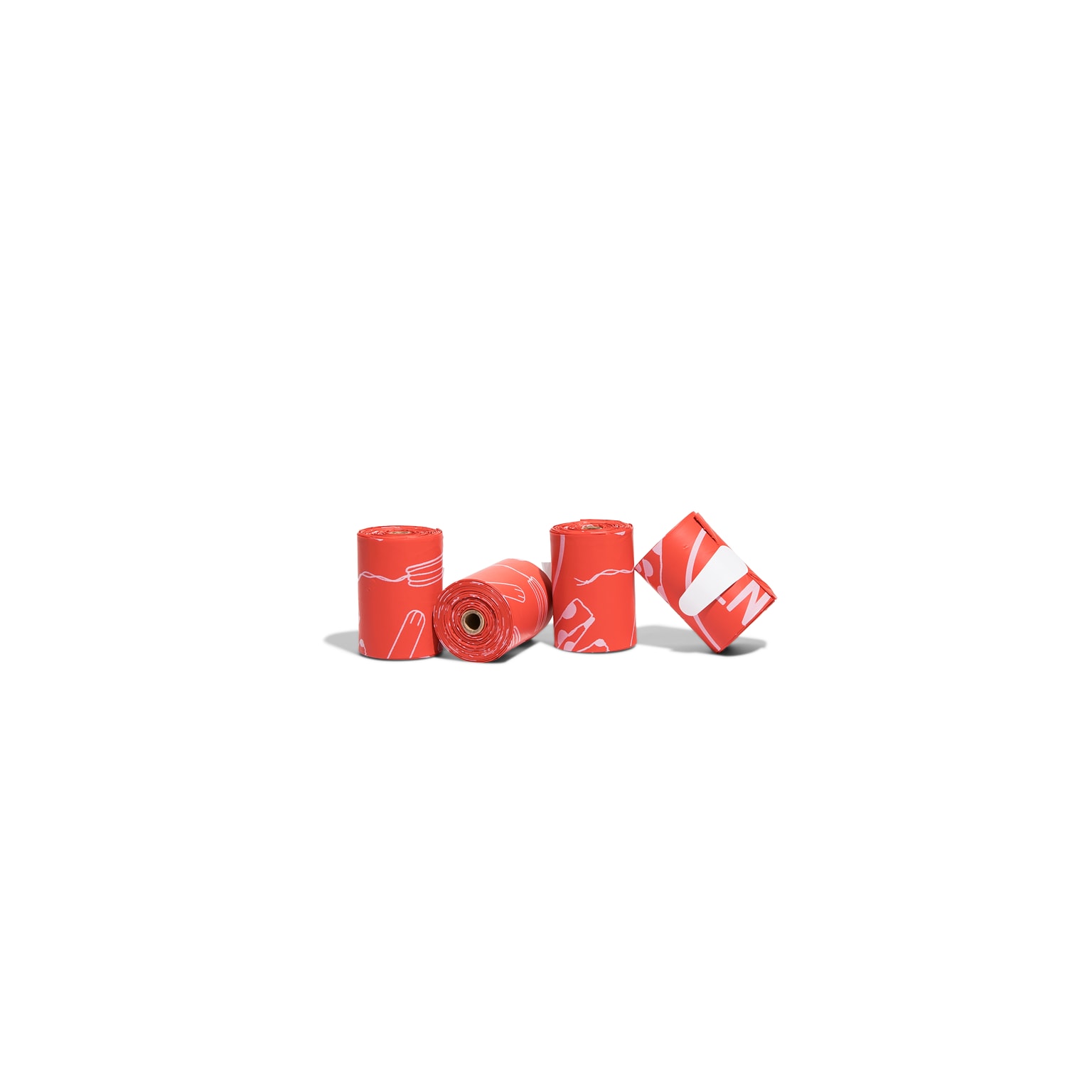 Aunt Flow Sanitary Disposal Bag Rolls, Plant-based, Coral,  8/Pack (BAG-DISP-RFLL-8)