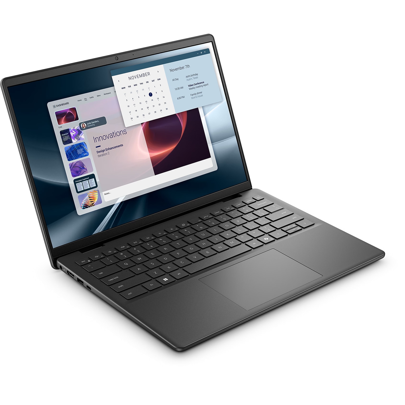 Dell Pro 14 Essential 14 LED Laptop, AMD Ryzen 7 250, 16GB RAM, 512GB SSD, Backlit Keyboard, Windows 11 Pro, Carbon Black