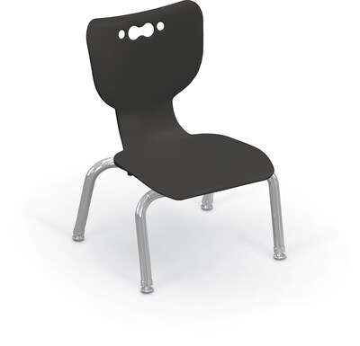 MooreCo 10" Hierarchy Student Chair with 4 Legs, Black/Chrome Base (703673561631)