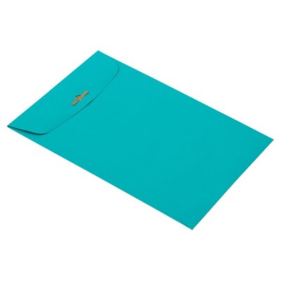 JAM Paper Clasp Catalog Envelope 6" x 9", Sea Blue, 50/Pack (900807461i)