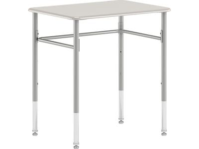 HON SmartLink 26"W Rectangle Student Desk, White/Platinum Metallic (HLDV-MRECT2026A.E.G1.T1)