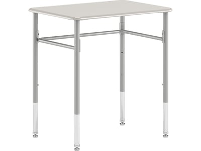 HON SmartLink 26W Rectangle Student Desk, White/Platinum Metallic (HLDV-MRECT2026A.E.G1.T1)