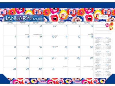 2023-2024 Plato House of Turnowsky 14" x 10" Academic & Calendar Monthly Desk Pad Calendar (9781975472092)