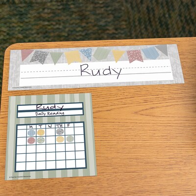 Teacher Created Resources Classroom Cottage Flat Name Plates, 36/Pack, 6 Packs (TCR7191-6)